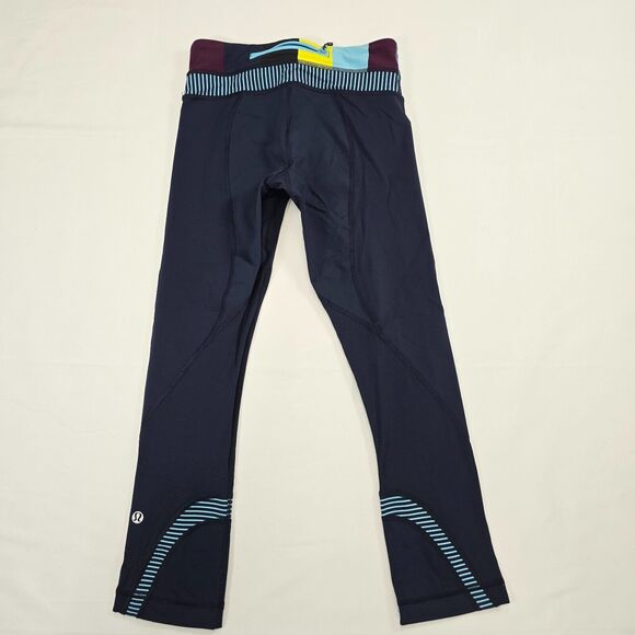 Lululemon Women's Run Inspire Crop II Inkwell Pow Luxtreme Size 4 - Picture 2 of 10